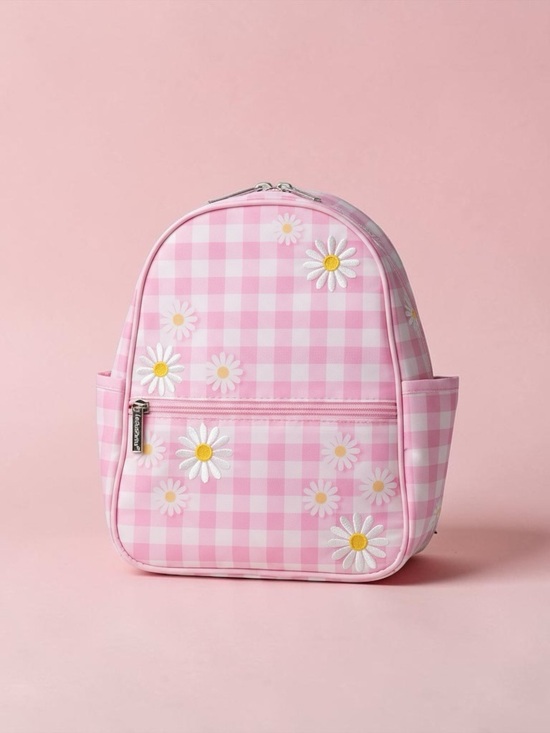 Iscream Other - Iscream Pink Gingham Daisy Mini Backpack Embroidered Floral Bag